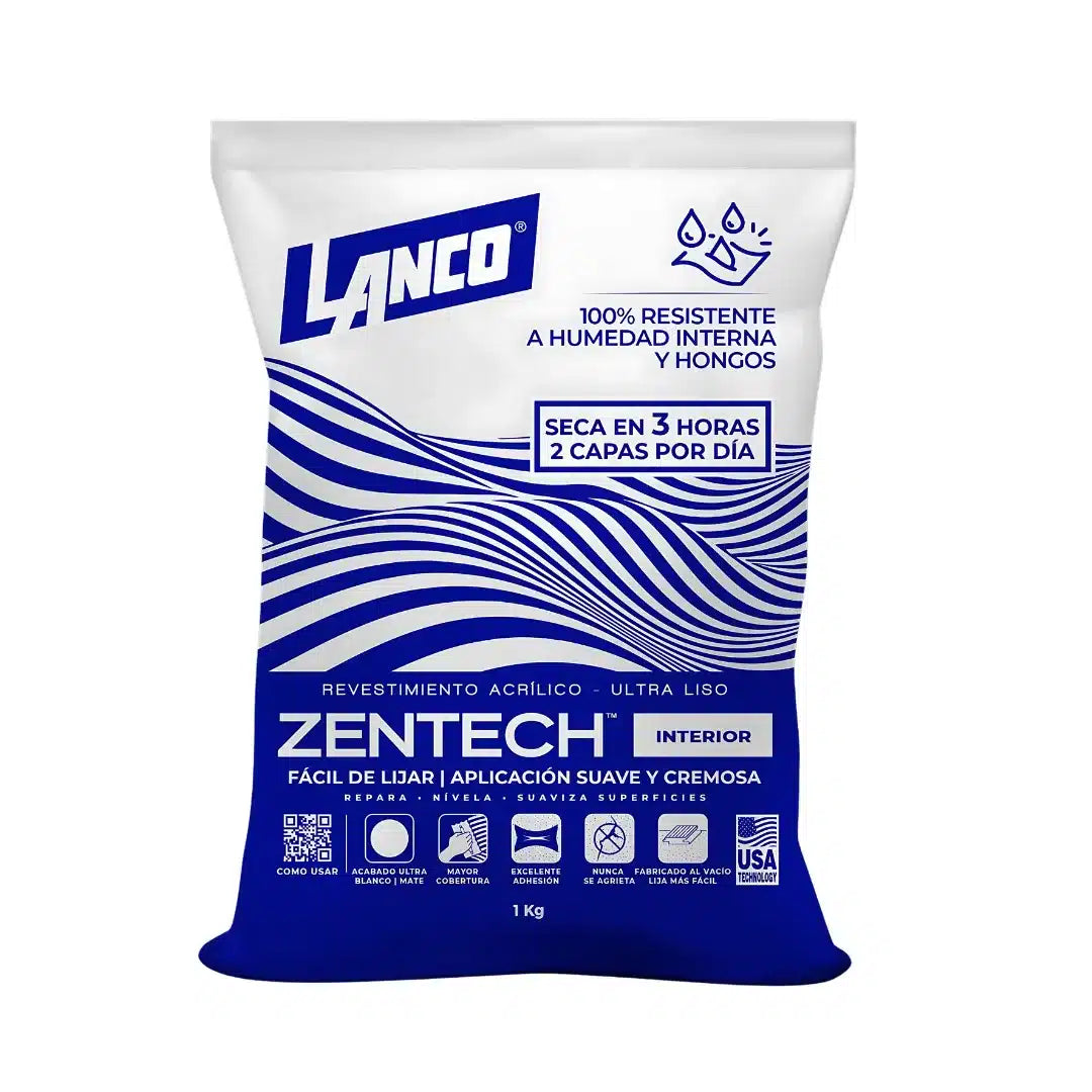PASTA MURO INTERIOR ZENTECH LANCO 1KG