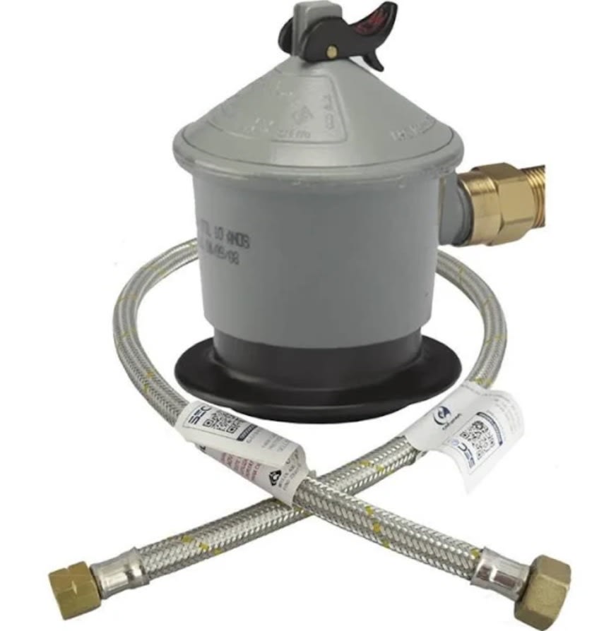 REGULADOR DE GAS C/ FLEXIBLE 1MT