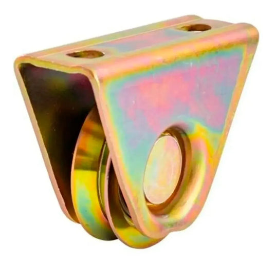 RUEDA PORTON CON PLACA 90MM UN