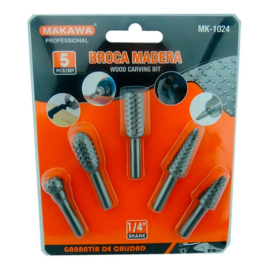 SET BROCA ESCOFINA PARA MADERA 5 PZAS