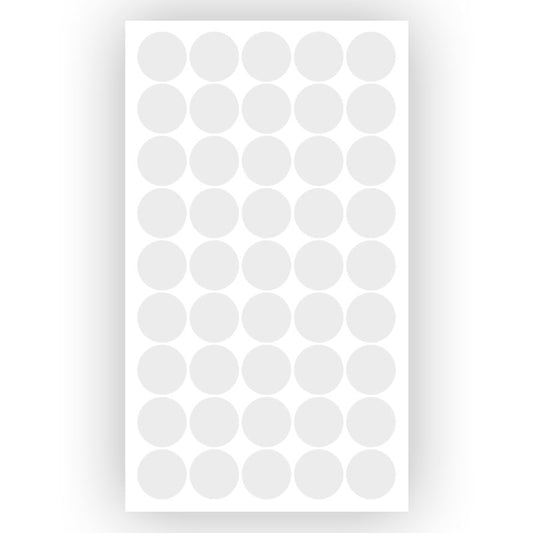 TAPA TORNILLOS 12MM BLANCO MATE TIRA 50 ADHESIVOS