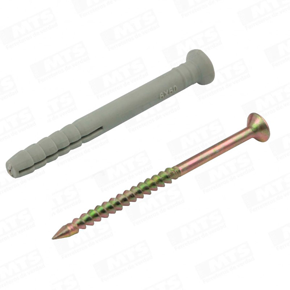 TARUGO CON CLAVO 6 X 60 UN