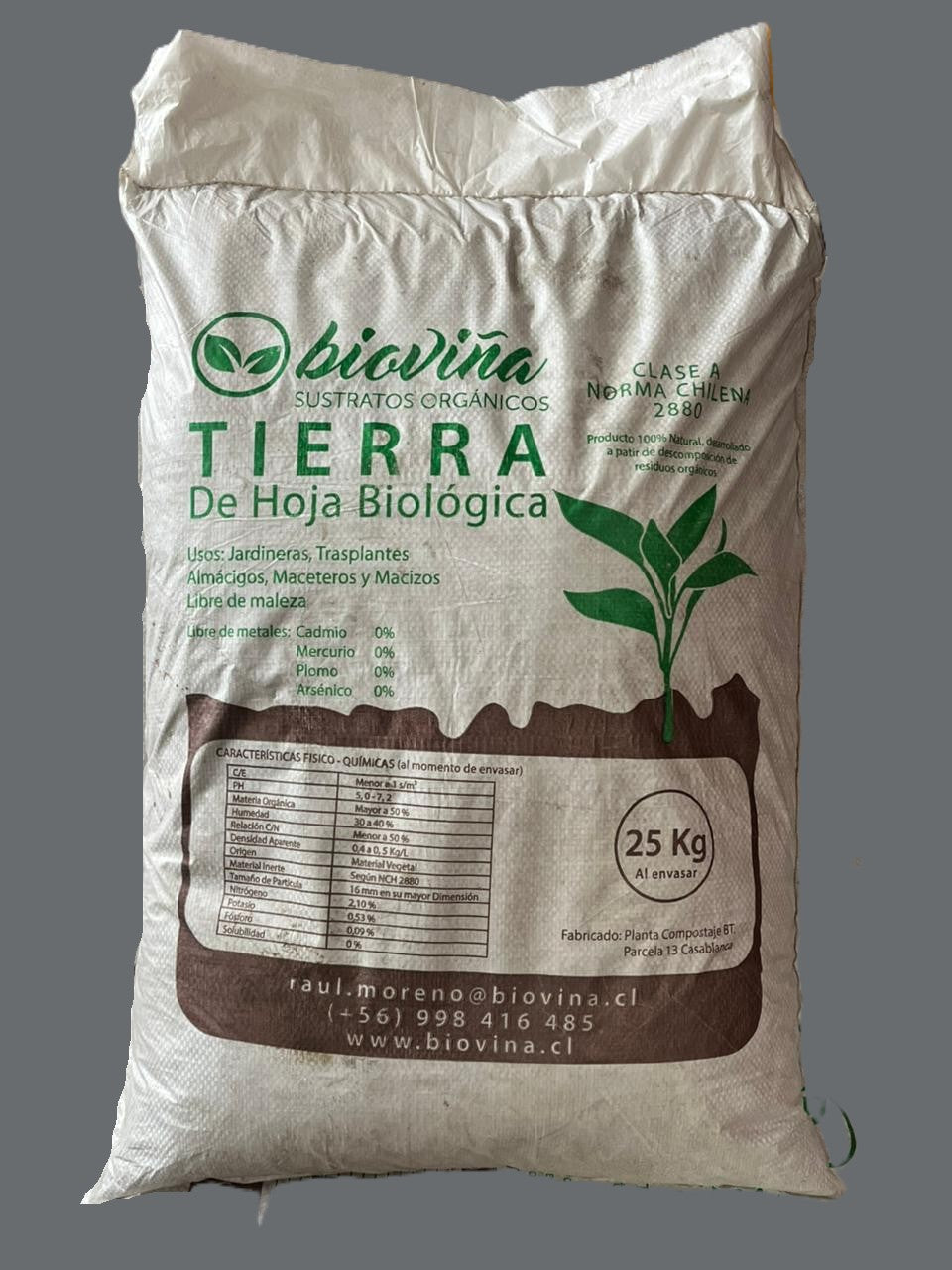 TIERRA DE HOJA 25KG C/COMPOST