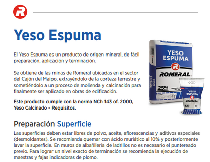 YESO ROMERAL 25 KG