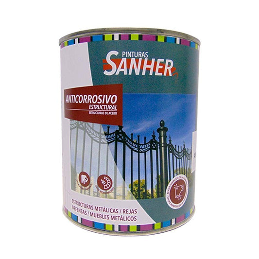 ANTICORROSIVO NEGRO 1/4GL SANHER