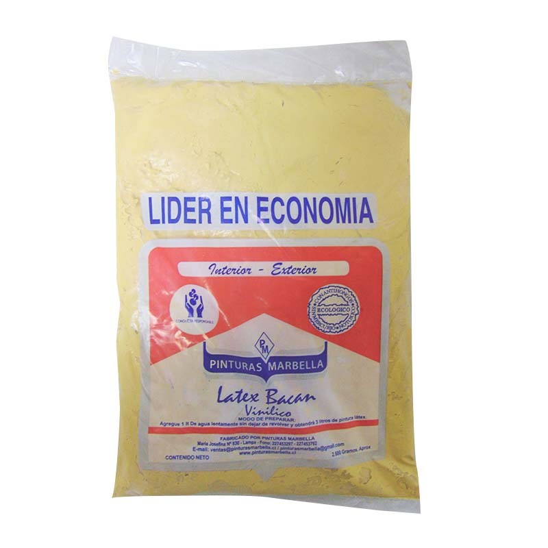 LÁTEX BOLSA CREMA 2.6KG MARBELLA