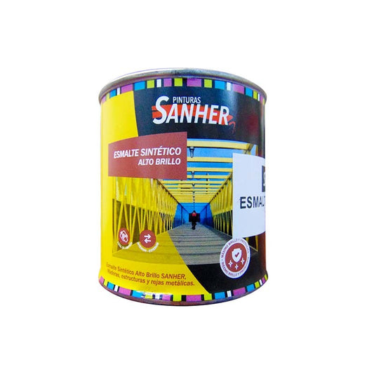 ESMALTE SINTÉTICO NEGRO 200CC SANHER