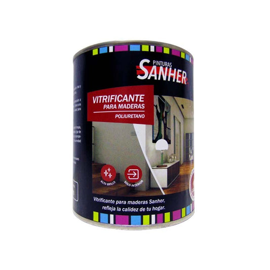 VITRIFICANTE PARA MADERA NATURAL 1/4GL SANHER